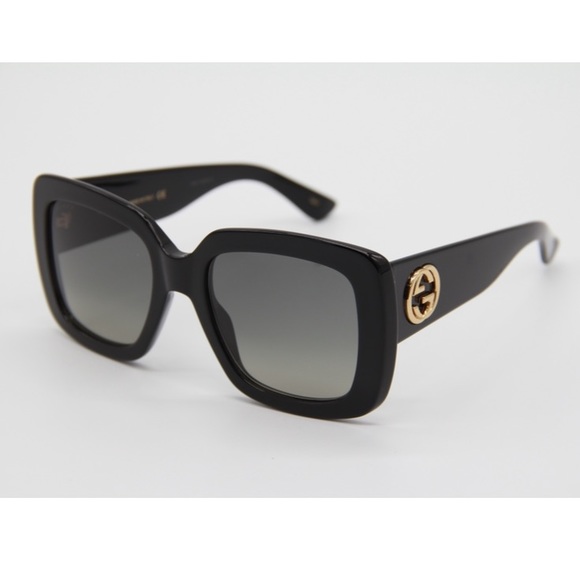 NEW GG0141SN 001 SUNGLASSES GUCCI GG0141SN BLACK SQUARE FRAME EYEWEAR GUCCI - Picture 2 of 13